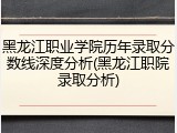 黑龙江职业学院历年录取分数线深度分析(黑龙江职院录取分析)
