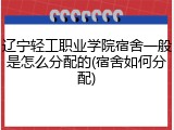 辽宁轻工职业学院宿舍一般是怎么分配的(宿舍如何分配)