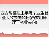 西安明德理工学院毕业生就业大致去向如何(西安明德理工就业去向)