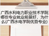 广西水利电力职业技术学院哪些专业就业前景好，为什么(广西水电学院优势专业)
