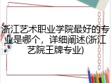 浙江艺术职业学院最好的专业是哪个，详细阐述(浙江艺院王牌专业)
