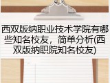 西双版纳职业技术学院有哪些知名校友，简单分析(西双版纳职院知名校友)