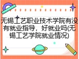 无锡工艺职业技术学院有没有就业指导，好就业吗(无锡工艺学院就业情况)