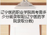辽宁医药职业学院高考需多少分能录取呢(辽宁医药学院录取分数)