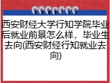 西安财经大学行知学院毕业后就业前景怎么样，毕业生去向(西安财经行知就业去向)