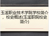 玉溪职业技术学院学校简介，校史概述(玉溪职院校史简介)