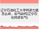 辽宁石油化工大学师资力量怎么样，名气如何(辽宁石化师资名气)