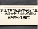 浙江体育职业技术学院毕业生就业大致去向如何(浙体职院毕业生去向)