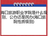 海口旅游职业学院是什么级别，公办还是民办(海口旅院性质级别)