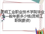 昆明工业职业技术学院毕业生一般年薪多少钱(昆明工职院薪资)