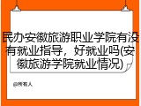 民办安徽旅游职业学院有没有就业指导，好就业吗(安徽旅游学院就业情况)