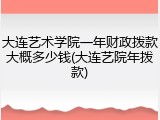 大连艺术学院一年财政拨款大概多少钱(大连艺院年拨款)