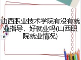 山西职业技术学院有没有就业指导，好就业吗(山西职院就业情况)