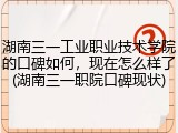 湖南三一工业职业技术学院的口碑如何，现在怎么样了(湖南三一职院口碑现状)