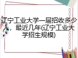 辽宁工业大学一届招收多少人，最近几年(辽宁工业大学招生规模)