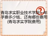 青岛求实职业技术学院一年学费多少钱，还有哪些费用(青岛求实学院费用)