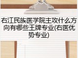 右江民族医学院主攻什么方向有哪些王牌专业(右医优势专业)