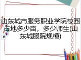 山东城市服务职业学院校园占地多少亩，多少师生(山东城服院规模)