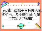 山东第二医科大学校园占地多少亩，多少师生(山东第二医科大学规模)