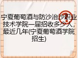 宁夏葡萄酒与防沙治沙职业技术学院一届招收多少人，最近几年(宁夏葡萄酒学院招生)