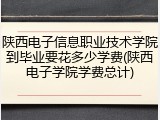 陕西电子信息职业技术学院到毕业要花多少学费(陕西电子学院学费总计)
