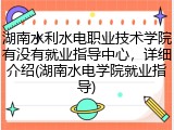 湖南水利水电职业技术学院有没有就业指导中心，详细介绍(湖南水电学院就业指导)