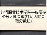 红河职业技术学院一般要多少分才能录取(红河职院录取分数线)