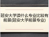 延安大学读什么专业比较有前景(延安大学前景专业)