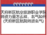 天府新区航空旅游职业学院师资力量怎么样，名气如何(天府新区航院师资名气)