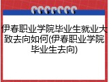 伊春职业学院毕业生就业大致去向如何(伊春职业学院毕业生去向)