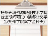 扬州环境资源职业技术学院就读期间可以申请哪些奖学金(扬州学院奖学金种类)