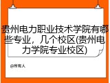 贵州电力职业技术学院有哪些专业，几个校区(贵州电力学院专业校区)