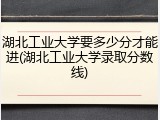 湖北工业大学要多少分才能进(湖北工业大学录取分数线)