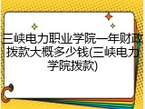 三峡电力职业学院一年财政拨款大概多少钱(三峡电力学院拨款)
