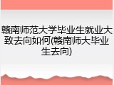 赣南师范大学毕业生就业大致去向如何(赣南师大毕业生去向)