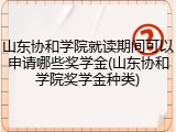 山东协和学院就读期间可以申请哪些奖学金(山东协和学院奖学金种类)