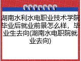 湖南水利水电职业技术学院毕业后就业前景怎么样，毕业生去向(湖南水电职院就业去向)