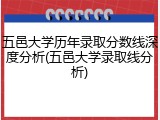 五邑大学历年录取分数线深度分析(五邑大学录取线分析)