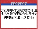 宁夏葡萄酒与防沙治沙职业技术学院的王牌专业是什么(宁夏葡萄酒王牌专业)