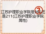 江苏护理职业学院是985还是211(江苏护理职业学院属性)