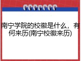 南宁学院的校徽是什么，有何来历(南宁校徽来历)