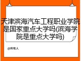 天津滨海汽车工程职业学院是国家重点大学吗(滨海学院是重点大学吗)