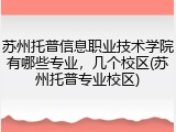 苏州托普信息职业技术学院有哪些专业，几个校区(苏州托普专业校区)