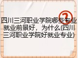 四川三河职业学院哪些专业就业前景好，为什么(四川三河职业学院好就业专业)