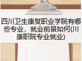 四川卫生康复职业学院有哪些专业，就业前景如何(川康职院专业就业)