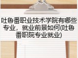吐鲁番职业技术学院有哪些专业，就业前景如何(吐鲁番职院专业就业)