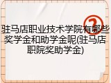 驻马店职业技术学院有哪些奖学金和助学金呢(驻马店职院奖助学金)