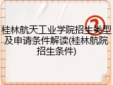桂林航天工业学院招生类型及申请条件解读(桂林航院招生条件)