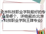 北京科技职业学院最好的专业是哪个，详细阐述(北京科技职业学院王牌专业)