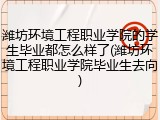 潍坊环境工程职业学院的学生毕业都怎么样了(潍坊环境工程职业学院毕业生去向)